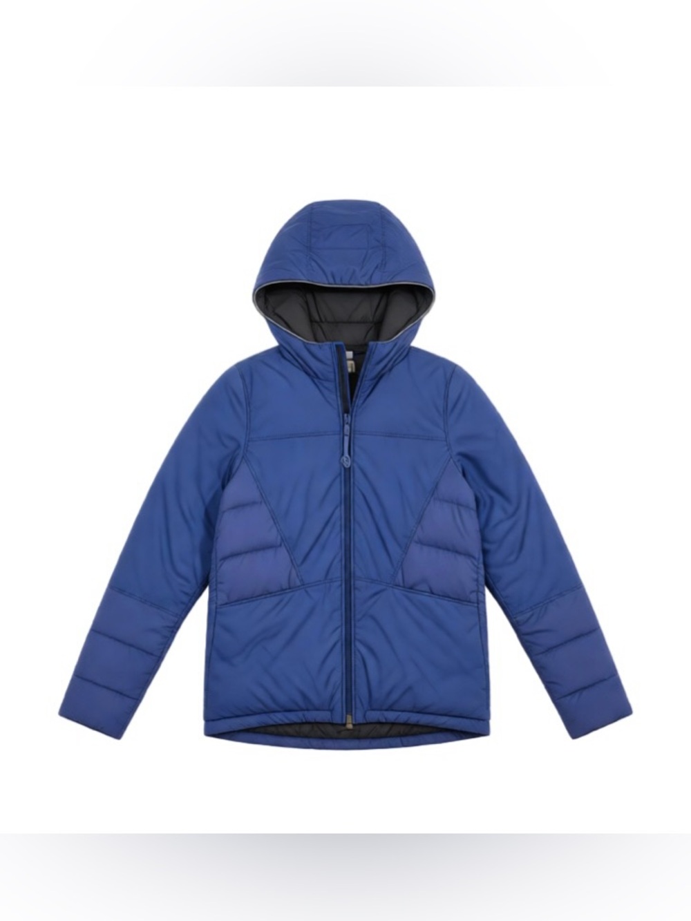 Ivivva by lululemon Girls Size 10 Reversible Goose Down Puffer Jacket Blue/Gray